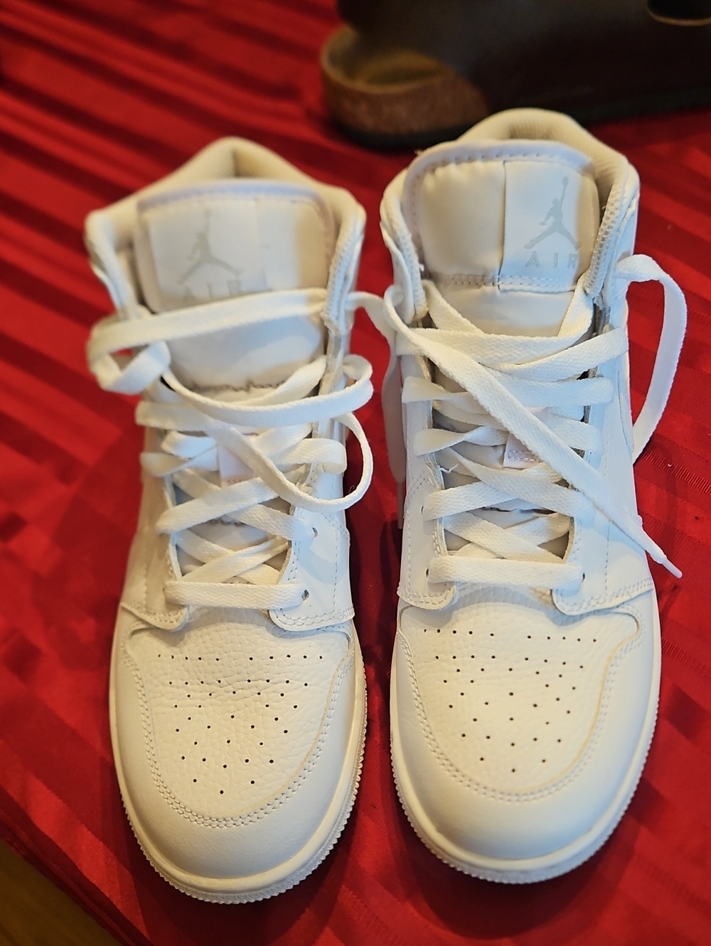 Jordan Kids White Mid-Top Sneakers